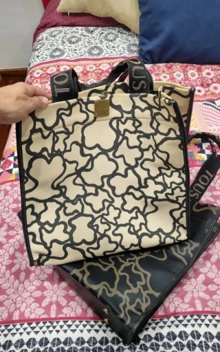 Bolso XL Tous Negro y Beige