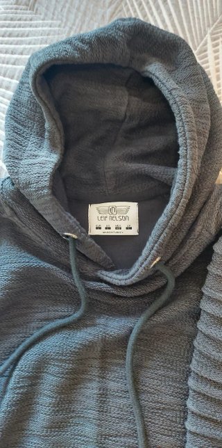 Sudadera Leif Nelson Gris Texturizada