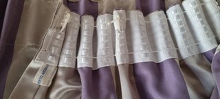 2 Tendoni sartoriali raso righe lilla panna