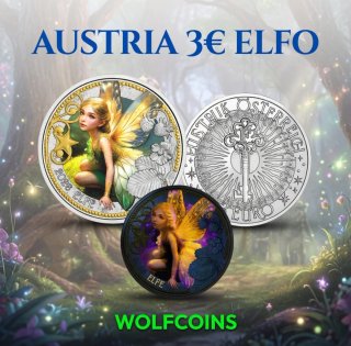 🇦🇹 AUSTRIA 3€ ELFO SERES MITOLÓGICOS 2026