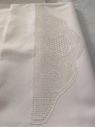 Juego sábanas bordadas a mano, 135 cm