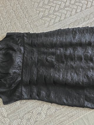 Vestido negro fiesta con pedrería