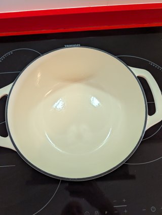 Cazuela Hierro Fundido Esmaltado Blanca