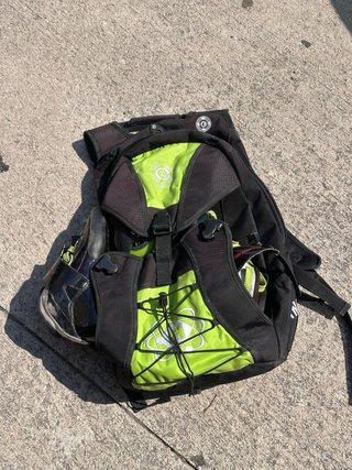 Patines de velocidad y mochila