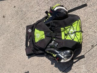 Patines de velocidad y mochila