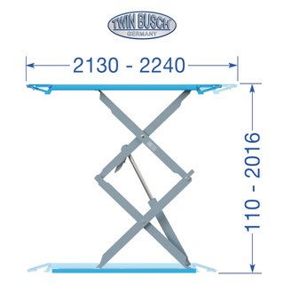 Elevador de Tijera Twin Busch TWS35-20E