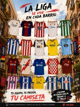 Camisetas de fútbol La Liga varias