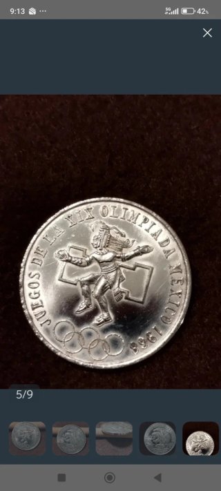 Moneda XIX Olimpiada México 1968