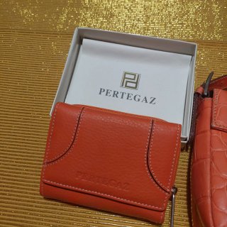 Monedero Pertegaz Naranja Piel