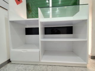 Mostrador Tienda Lacado Blanco con Cristal