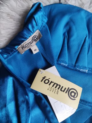 Vestido de fiesta azul turquesa