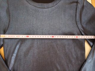 Top Zara Manga Larga Negro/Azul