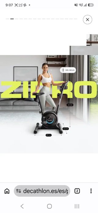 Bicicleta Estática Zipro Negra