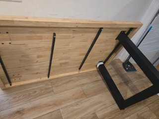 Tavolo Uxue in Legno Massello e Gambe in Acciaio 180 x 90