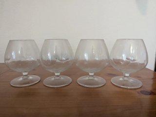 Juego 5 vasos cristal vintage