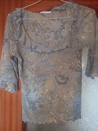 Camisa Promod floral manga 3/4