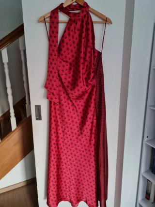 Vestido largo Zara estampado halter