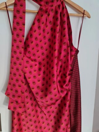 Vestido largo Zara estampado halter