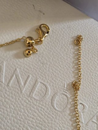 Pulsera Pandora chapada en oro 18cm