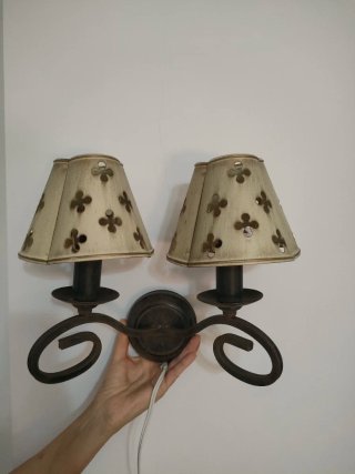 Lámpara de pared doble