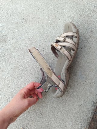 Chanclas senderismo mujer beige/marrón