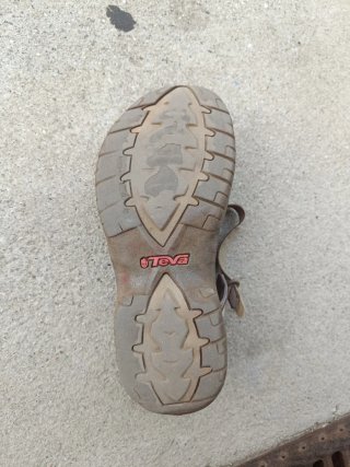 Chanclas senderismo mujer beige/marrón