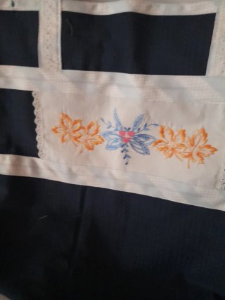 Bolso multiusos azul y blanco