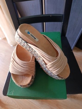 Sandalias Mustang Talla 36 Beige