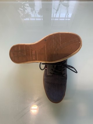 Zapatos Oxford Lona Azul Talla 43