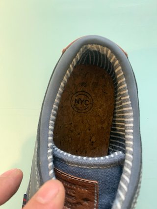 Zapatos Oxford Lona Azul Talla 43