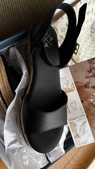 Sandalias Popa Piel Negra Talla 37
