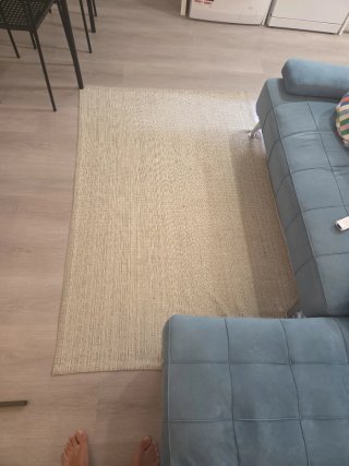 Alfombra Yute Beige y Gris