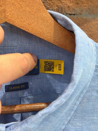 Camicia Ralph Lauren Lino Azzurra XL