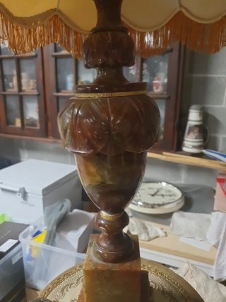 Importante Lampada vintage anni '60 tessuto onice