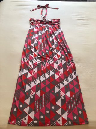 Vestido largo palabra de honor estampado,125cm