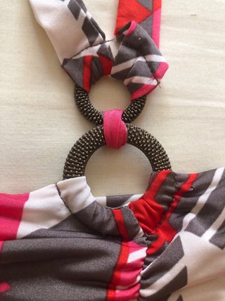 Vestido largo palabra de honor estampado,125cm