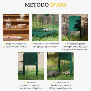 Gabbia Trappola per Animali Piccoli con Maniglia