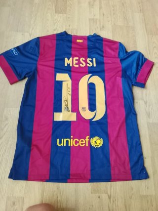 MESSI FINAL CHAMPIONS 2015 AUTÓGRAFO IMPRESO