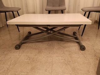 Mesa de salón extensible y plegable