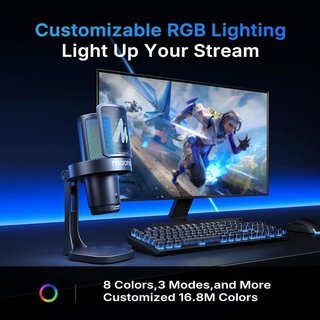 Micrófono gaming inalámbrico RGB NUEVO