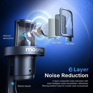 Micrófono gaming inalámbrico RGB NUEVO