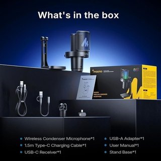 Micrófono gaming inalámbrico RGB NUEVO