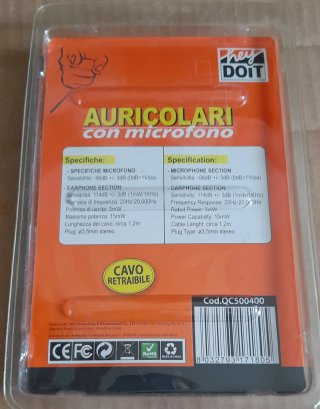 Microfono omnidirezionale e auricolari+microfono