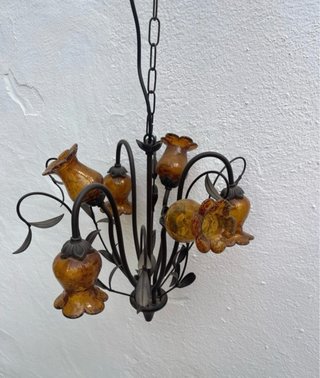 Lámpara de techo antigua floral