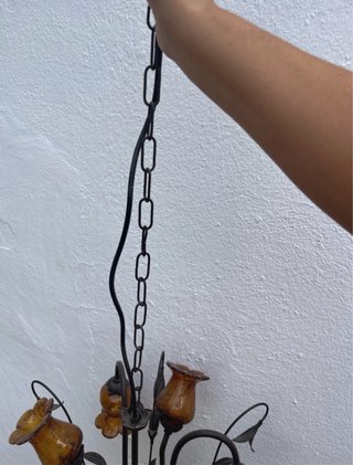 Lámpara de techo antigua floral