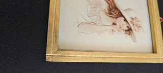 Quadro signorina su lamina rame