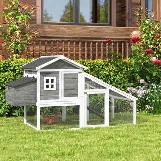 Pollaio Prefabbricato in Legno Grigio per Galline