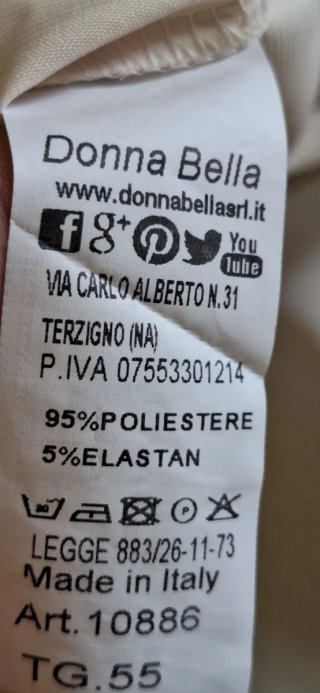 Sottogiacca panna Donna Bella in satin