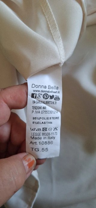 Sottogiacca panna Donna Bella in satin