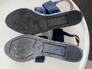 Sandalias Castañer Cuña Azul Multicolor